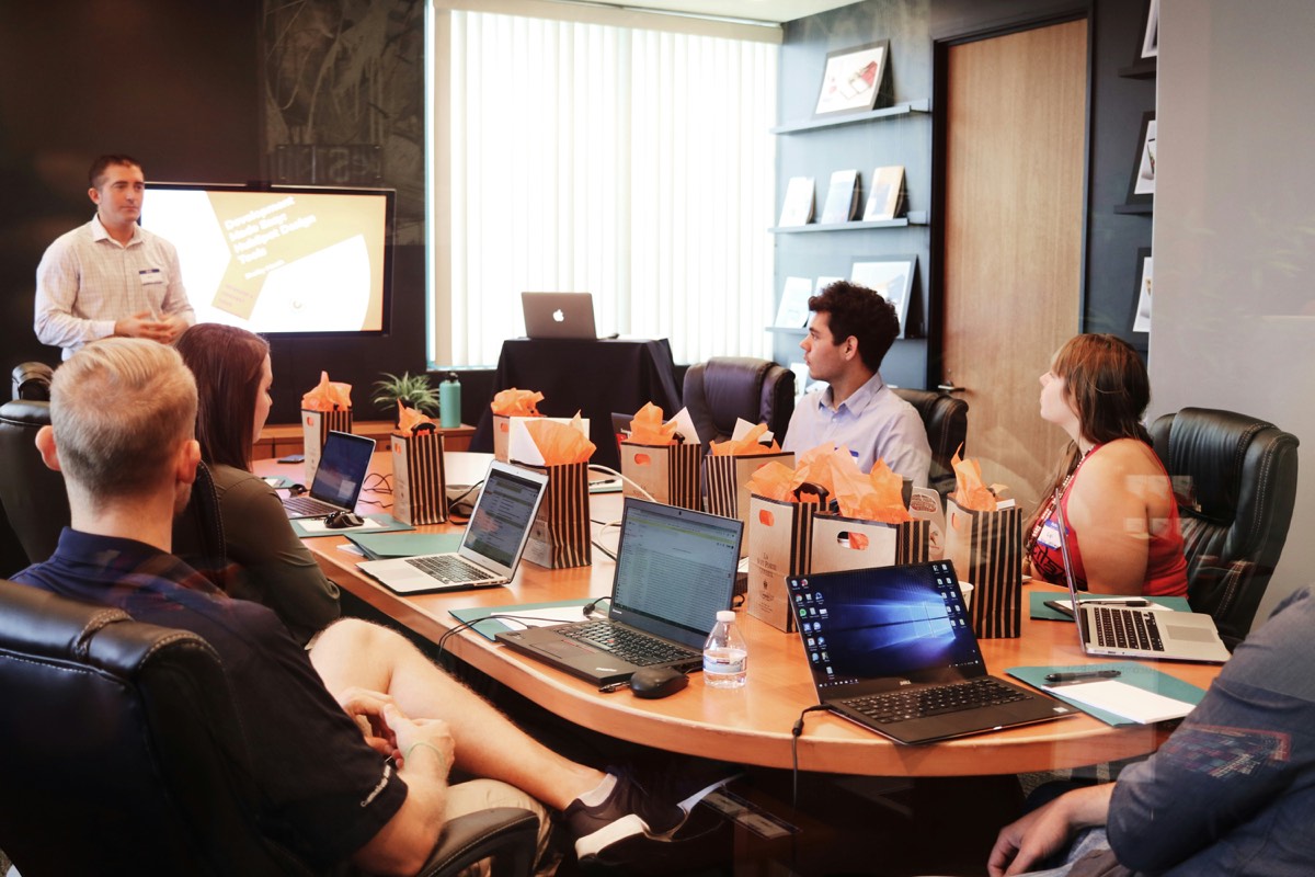 Employee meeting at work, example for dismissal and employment law questions